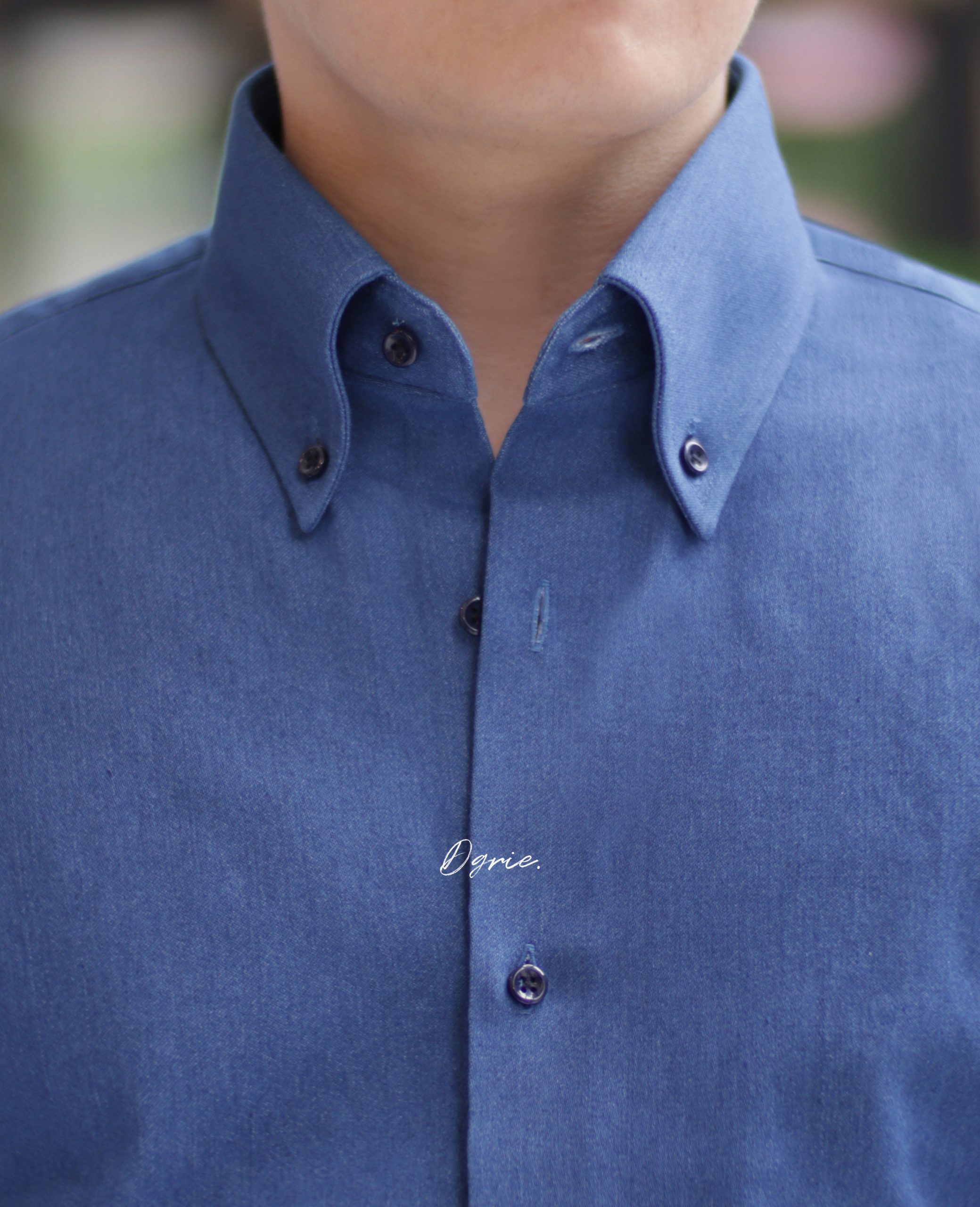 ร้านตัดเชิ้ต DGRIE Button Down Denim Shirt