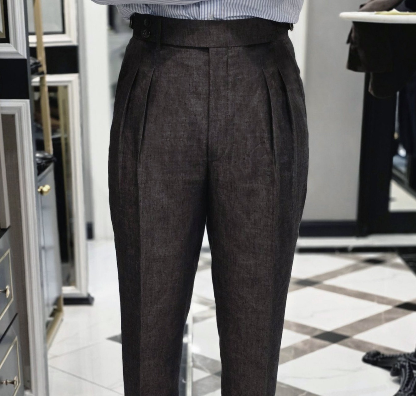 ตัดสูท ลินิน DGRIE Dark Brown Linen Suits