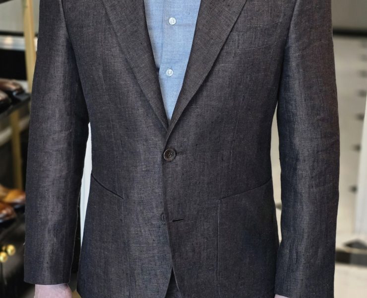 ตัดสูท ลินิน DGRIE Dark Brown Linen Suits