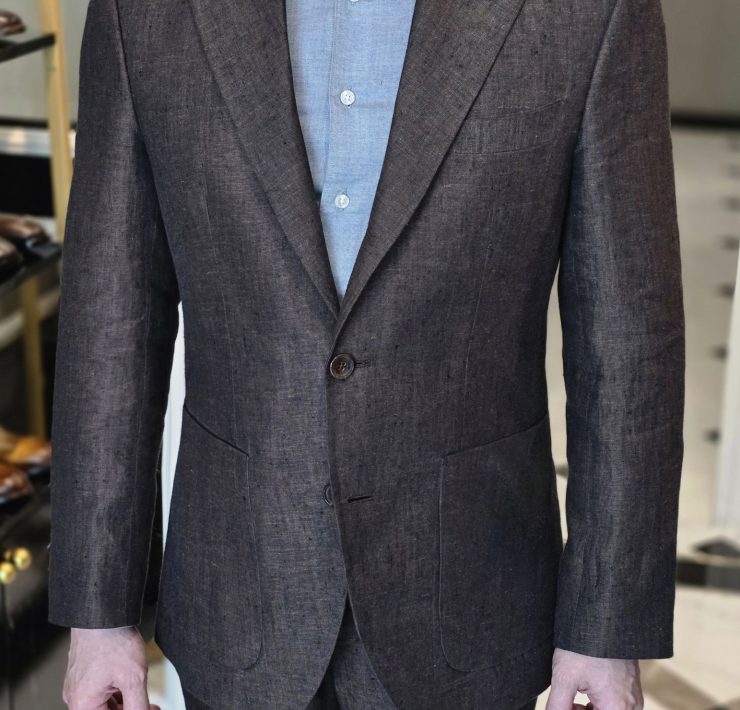 ตัดสูท ลินิน DGRIE Dark Brown Linen Suits