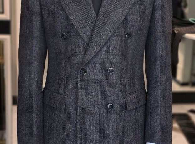 ร้านตัดสูท DGRIE Dark Grey Prince of wales Double Breasted Suits