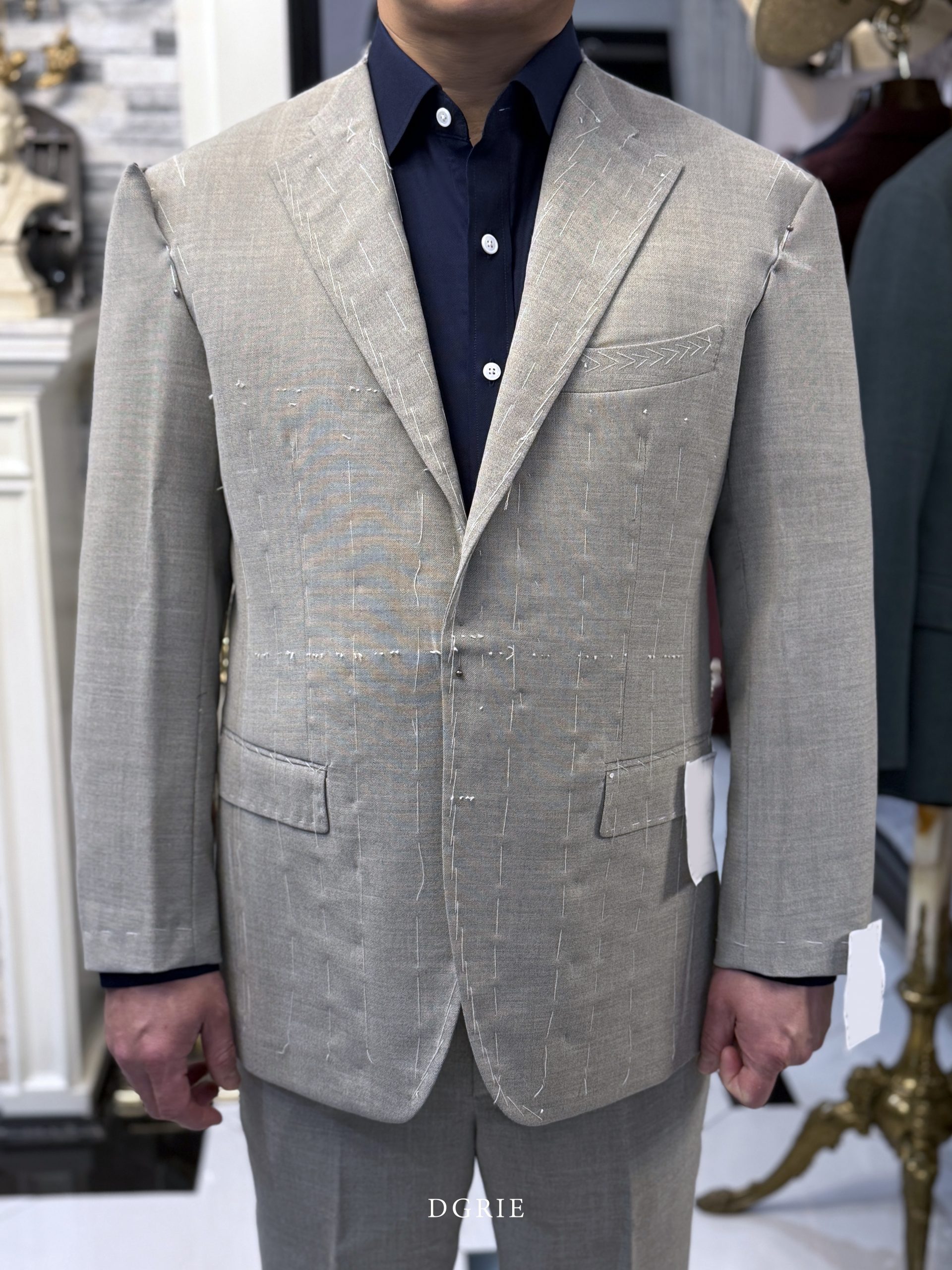 DGRIE - Full Canvas Grey 4 Ply Wool Suit