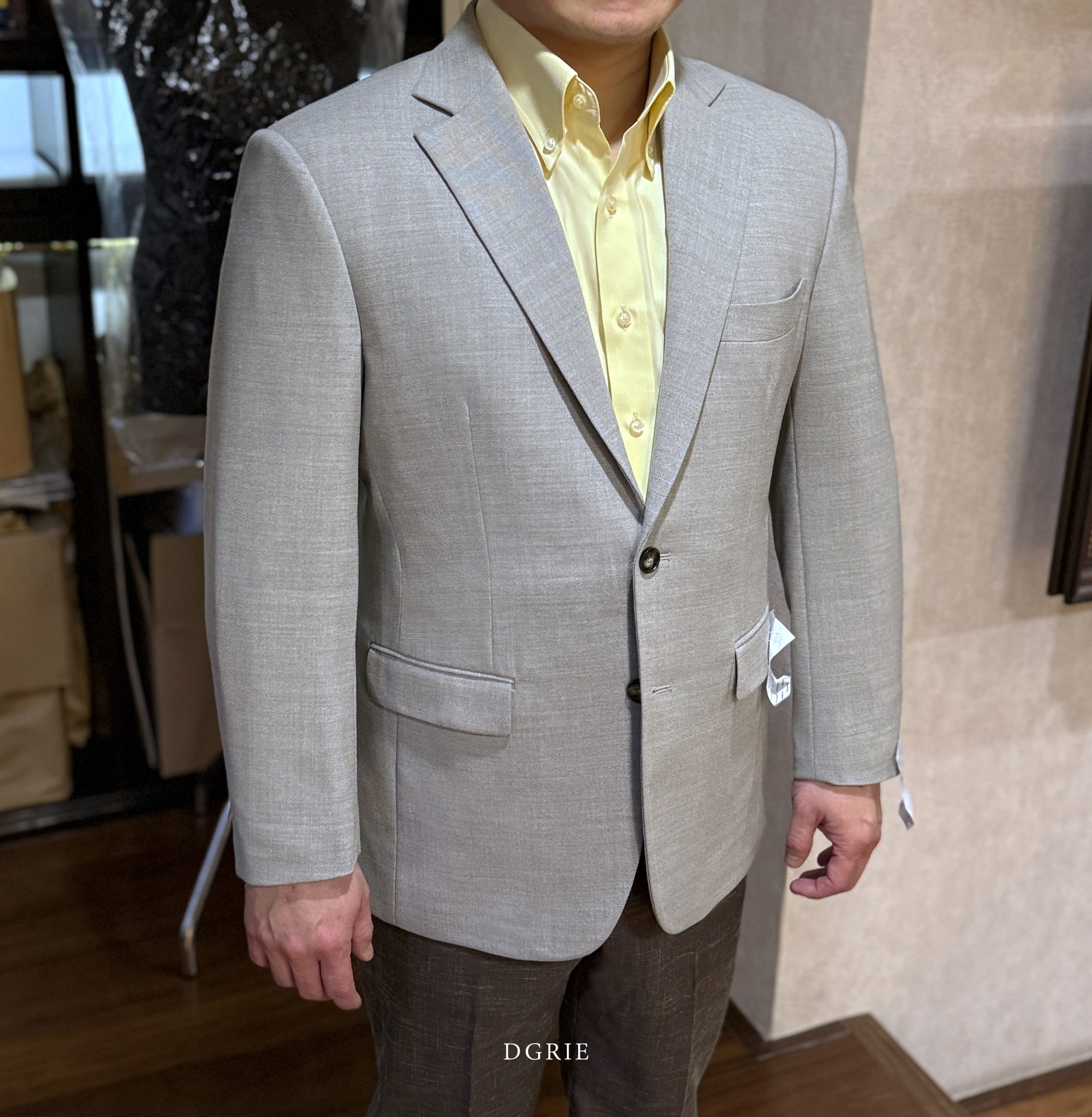 DGRIE - Full Canvas Grey 4 Ply Wool Suit