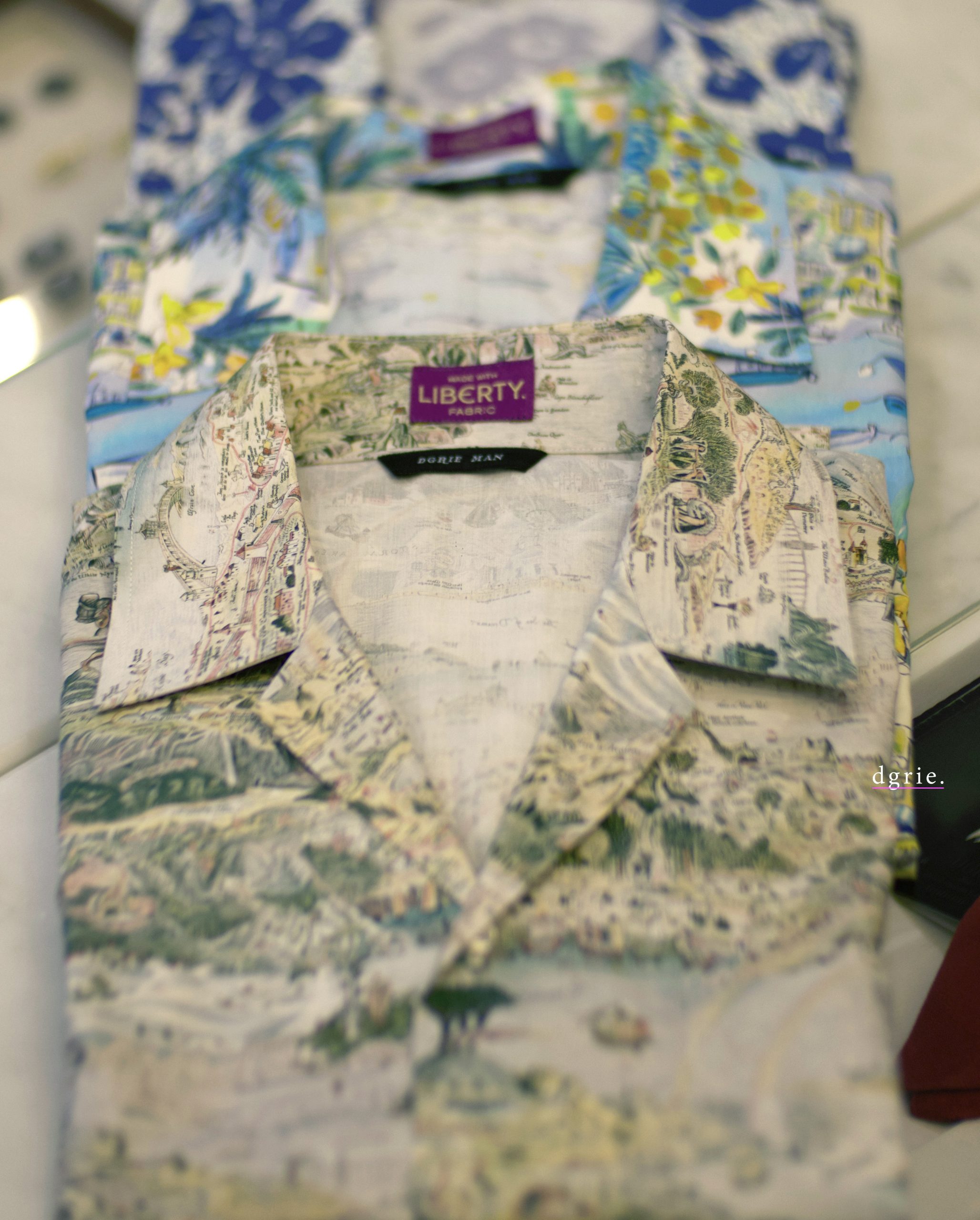 DGRIE ตัดเสื้อเชิ้ต LIBERTY London : Tana Lawn Open Collar Printed Shirts