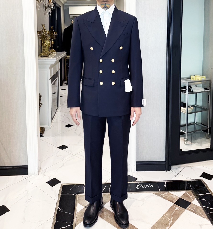 ตัดสูท DGRIE NAVY FLANNEL DOUBLE BREASTED SUITS