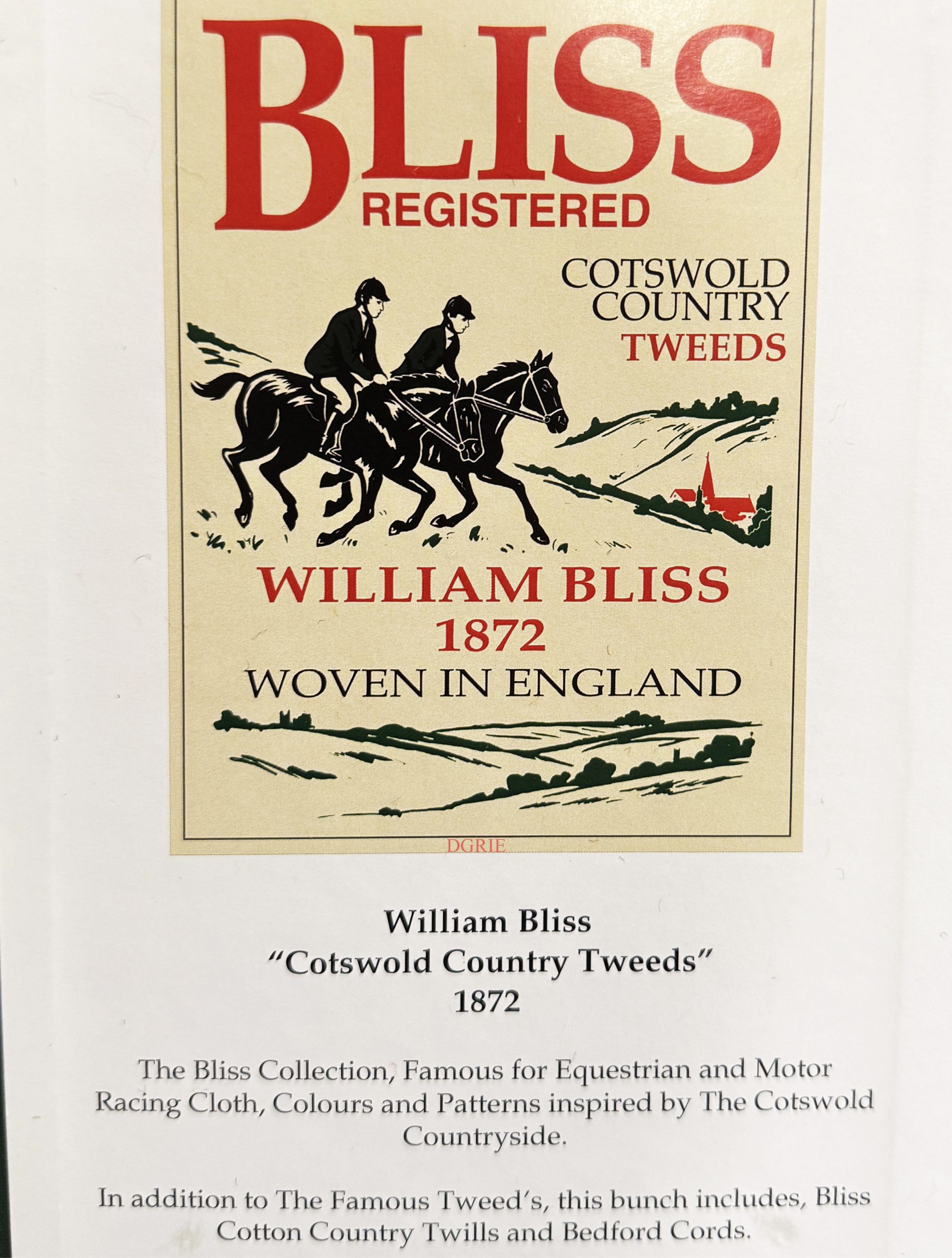 DGRIE NEW IN - WILLIAM BLISS CLASSIC WOOL & Bliss-Light