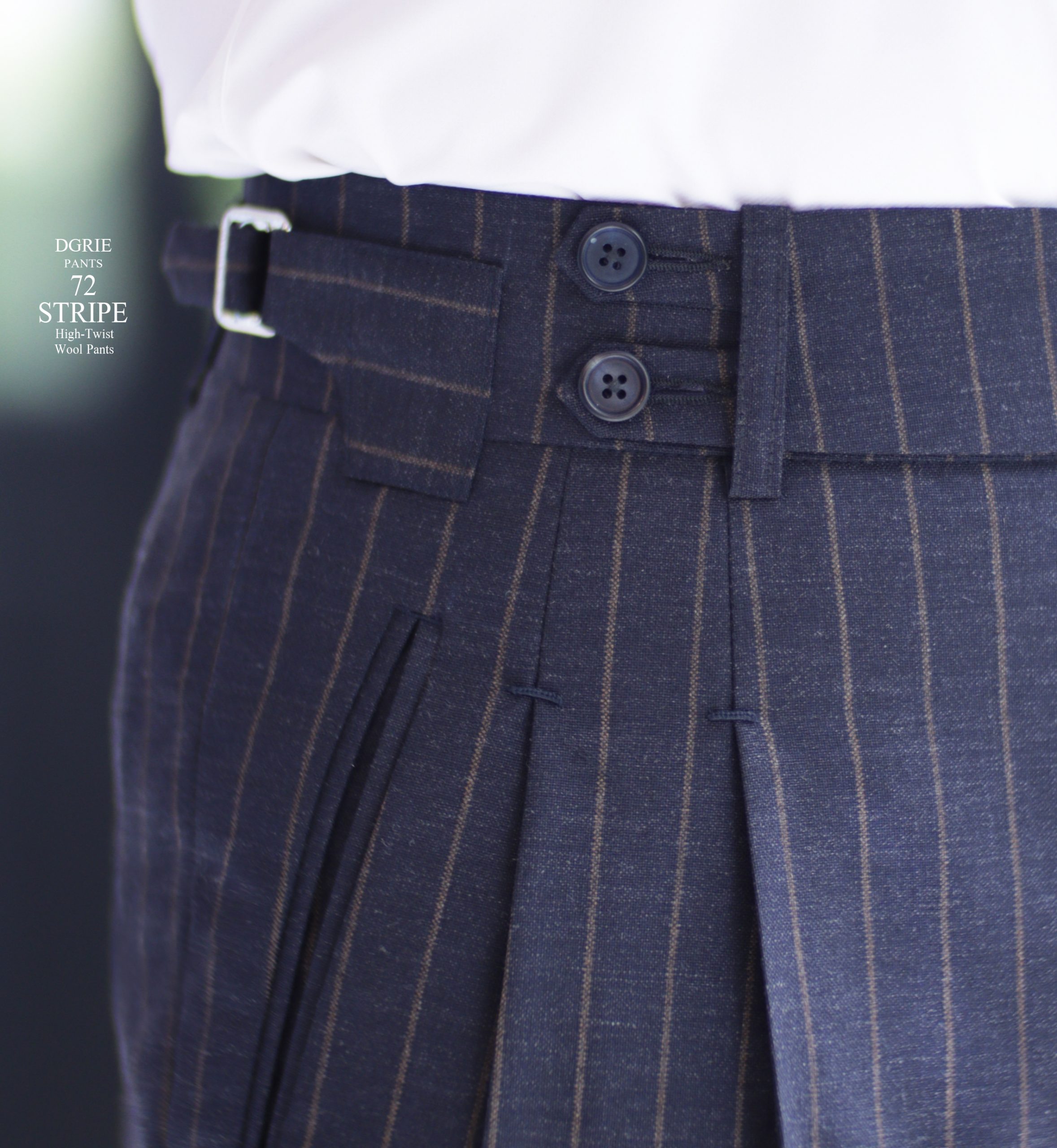ตัดกางเกง DGRIE PANTS 72 - NAVY STRIPE HIGH TWIST PANTS