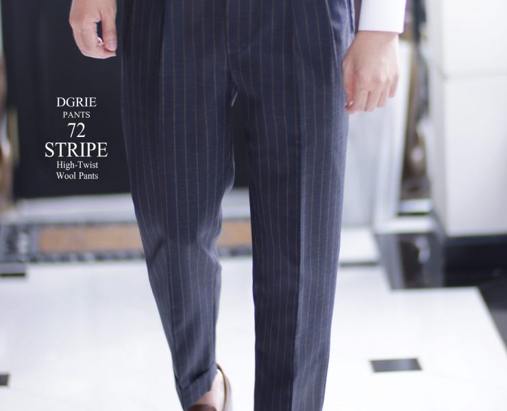 ตัดกางเกง DGRIE PANTS 72 - NAVY STRIPE HIGH TWIST PANTS