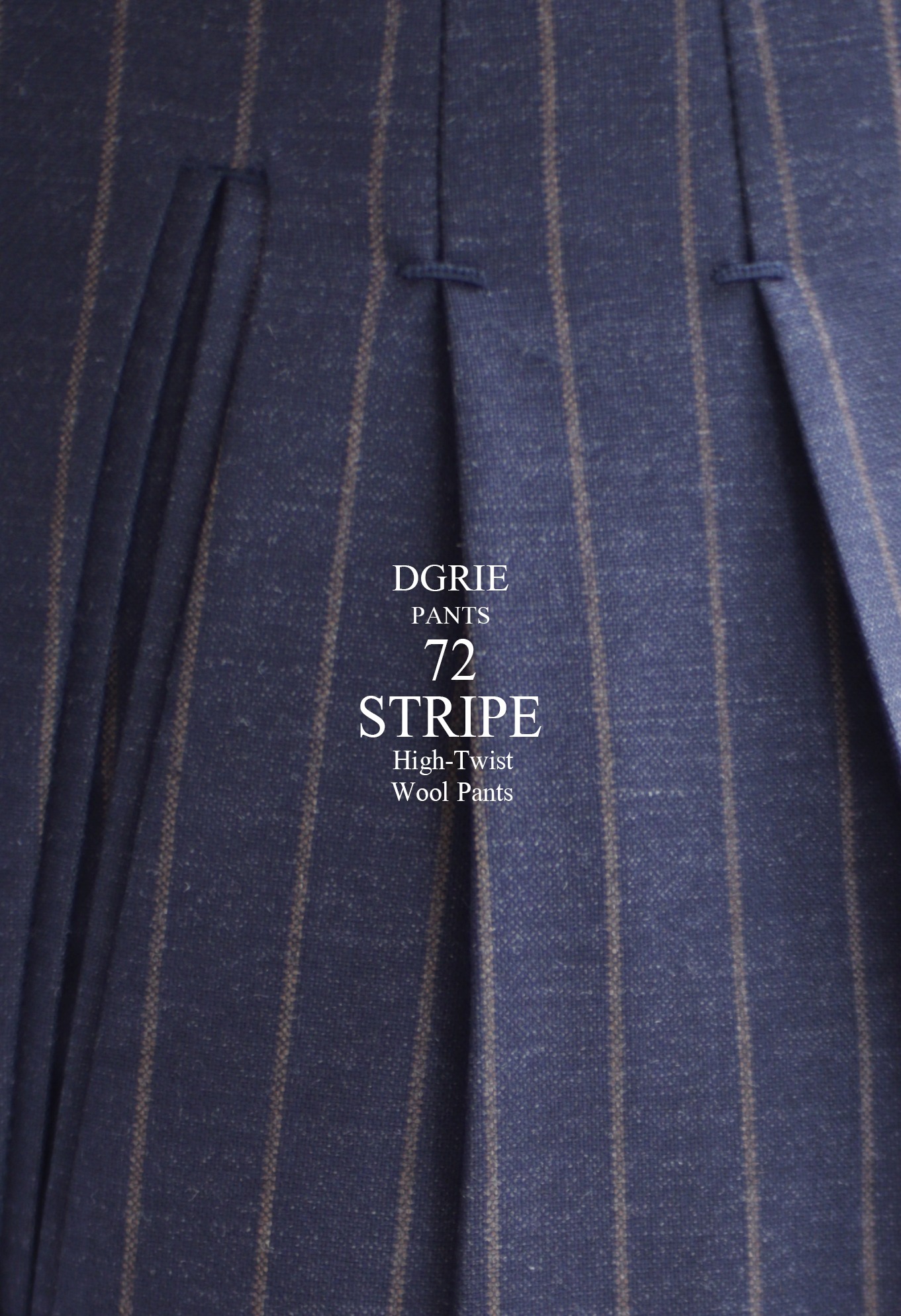 ตัดกางเกง DGRIE PANTS 72 - NAVY STRIPE HIGH TWIST PANTS
