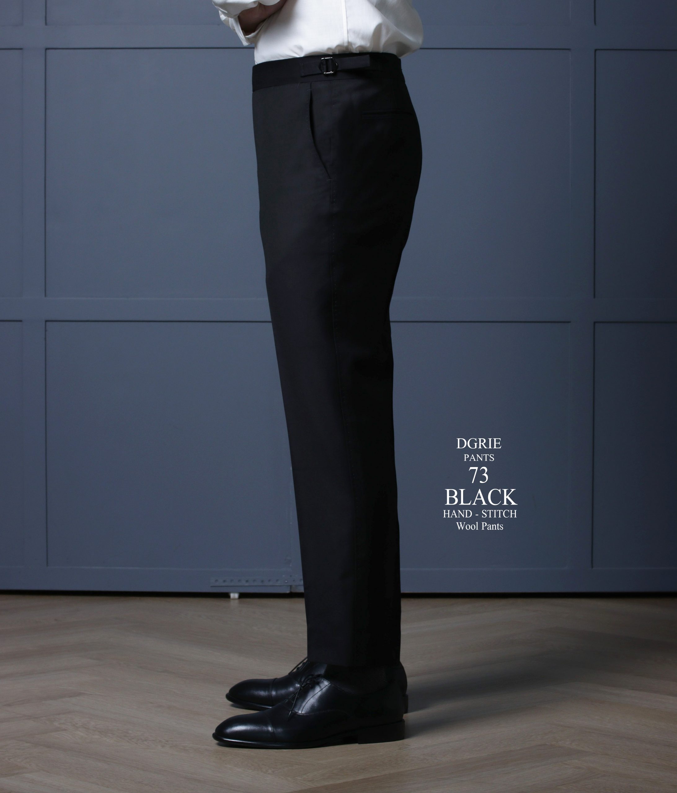 DGRIE PANTS 73 - ตัดกางเกง Super Black Hand Stitch + Side Adjuster