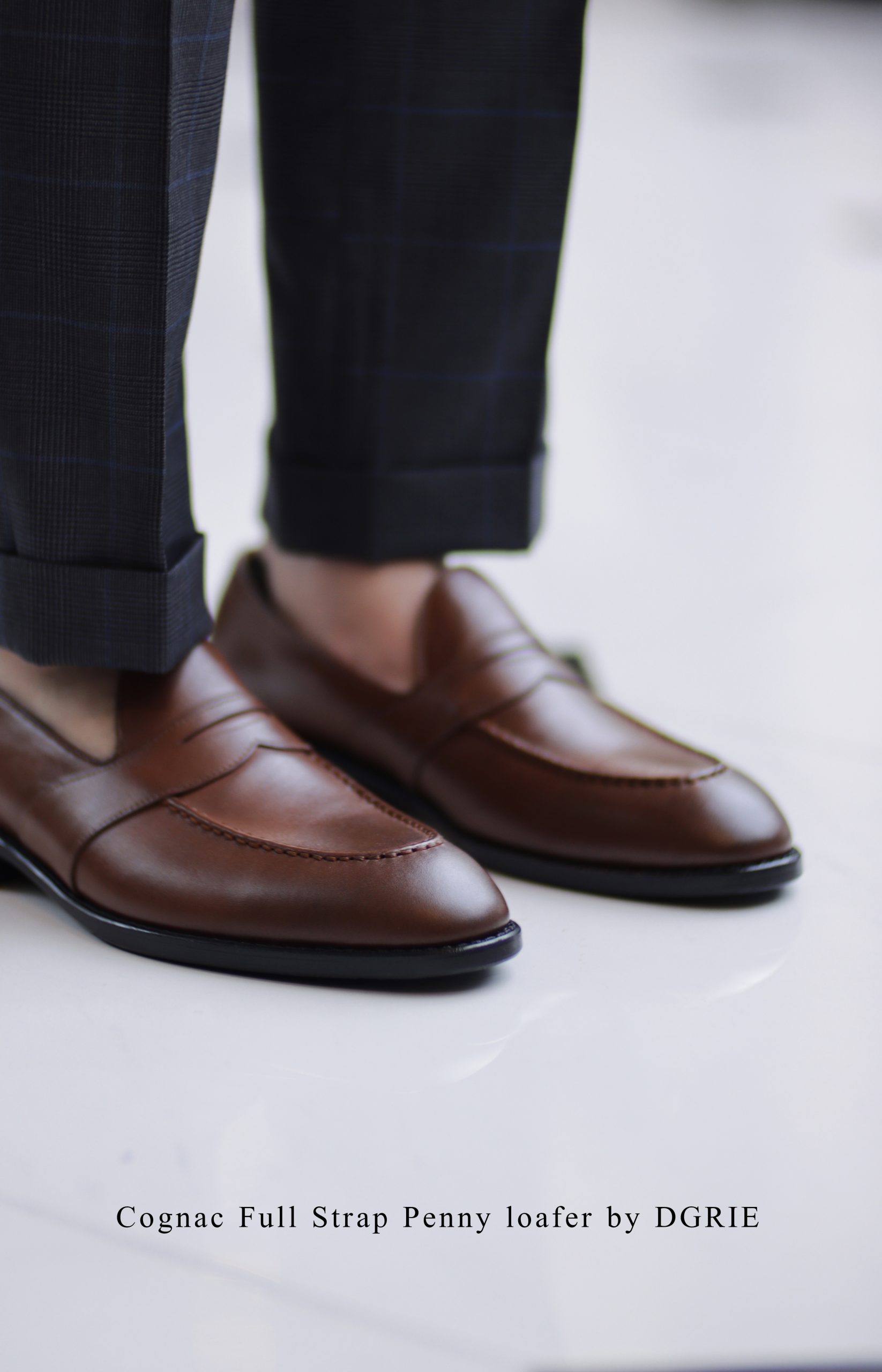 DGRIE Brown Cognac Full Strap Penny loafer Shoes