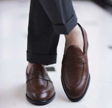 DGRIE Brown Cognac Full Strap Penny loafer Shoes