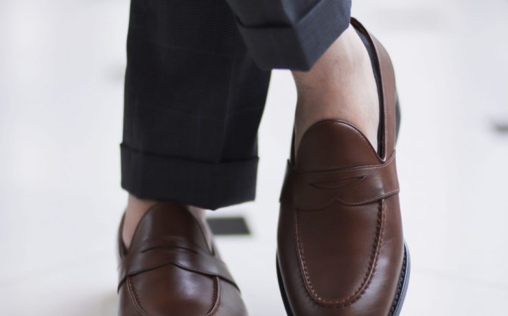 DGRIE Brown Cognac Full Strap Penny loafer Shoes