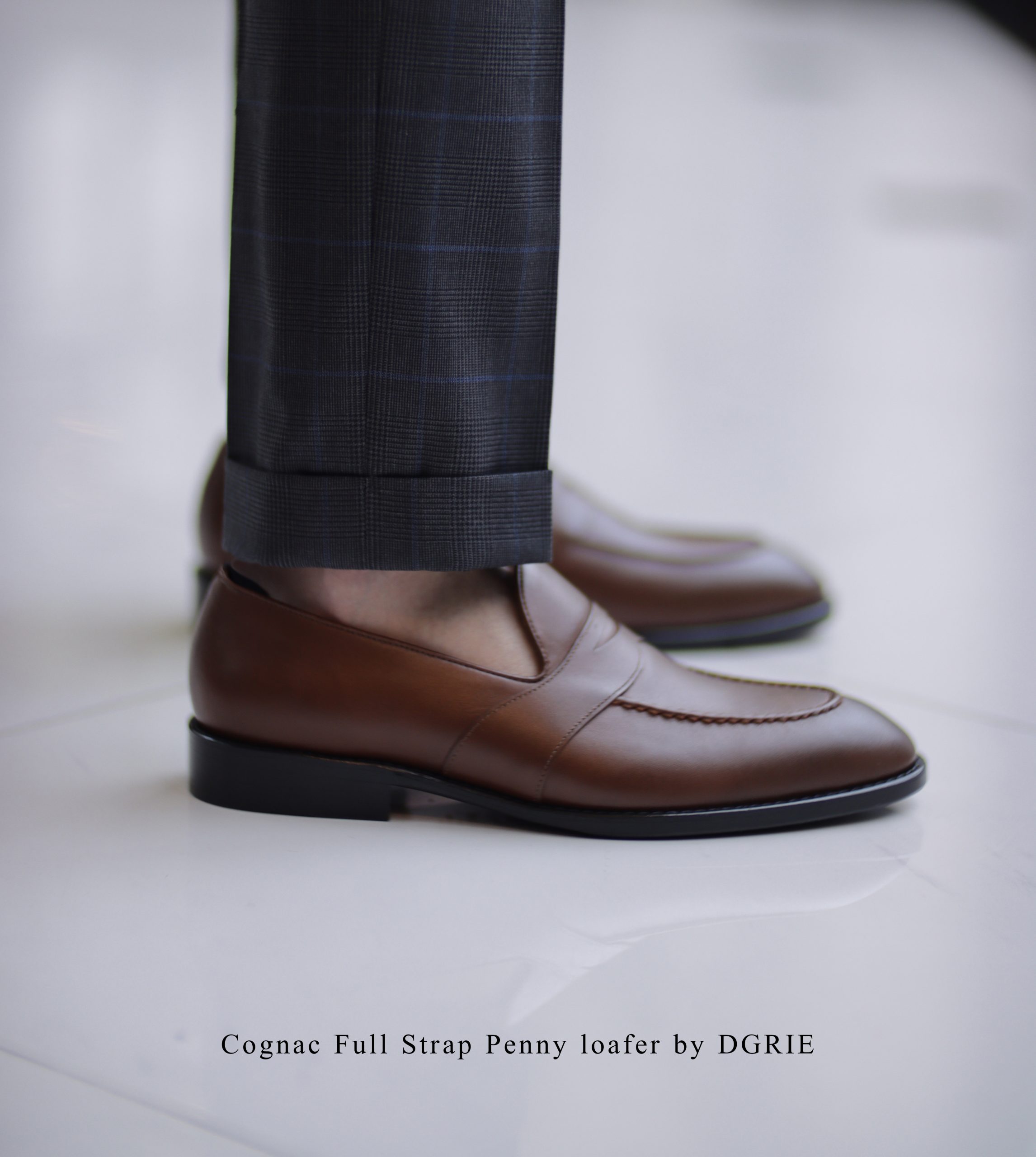 DGRIE Brown Cognac Full Strap Penny loafer Shoes
