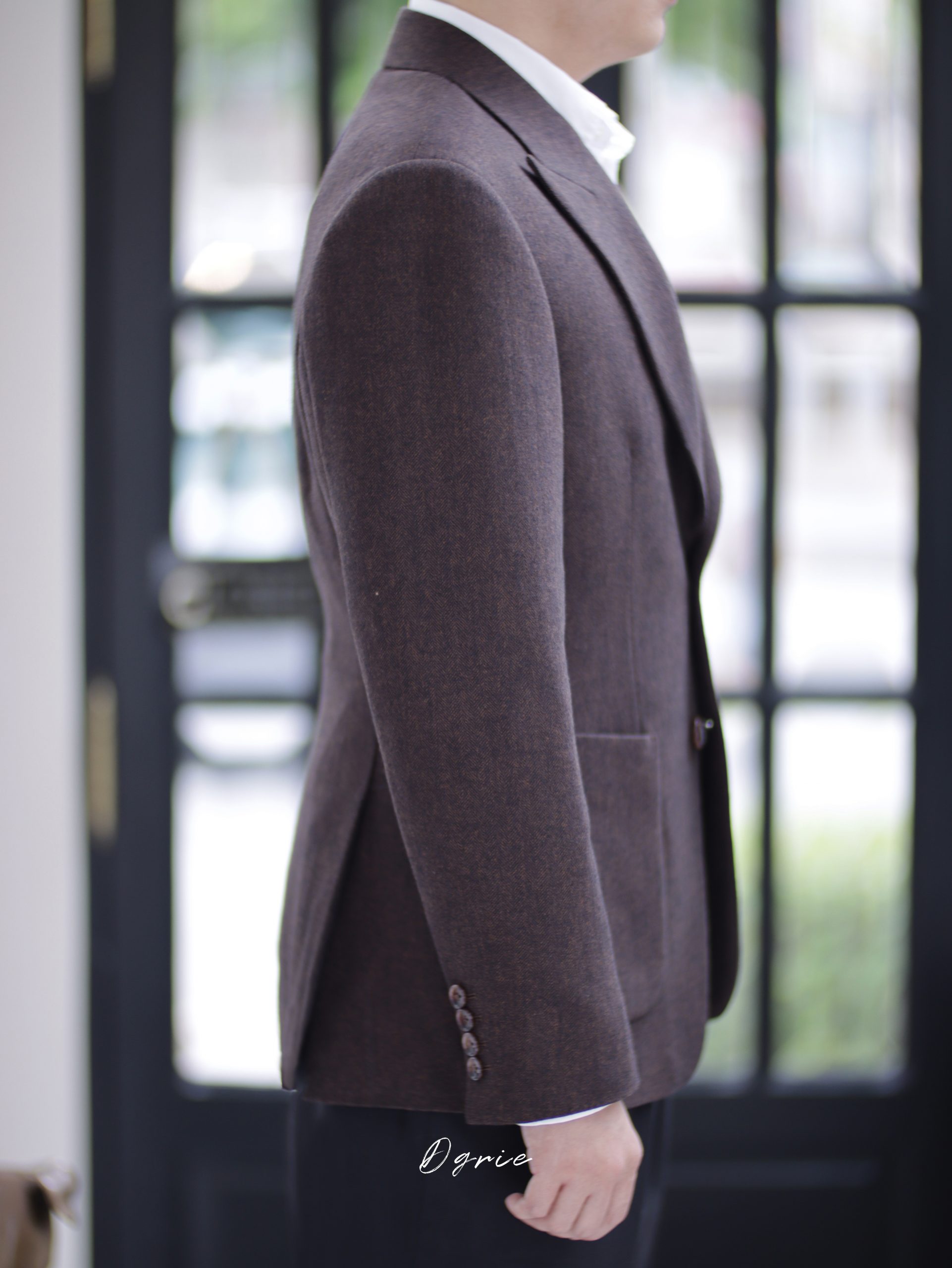 DGRIE ร้านตัดสูท Brown Flannel Sport Jacket