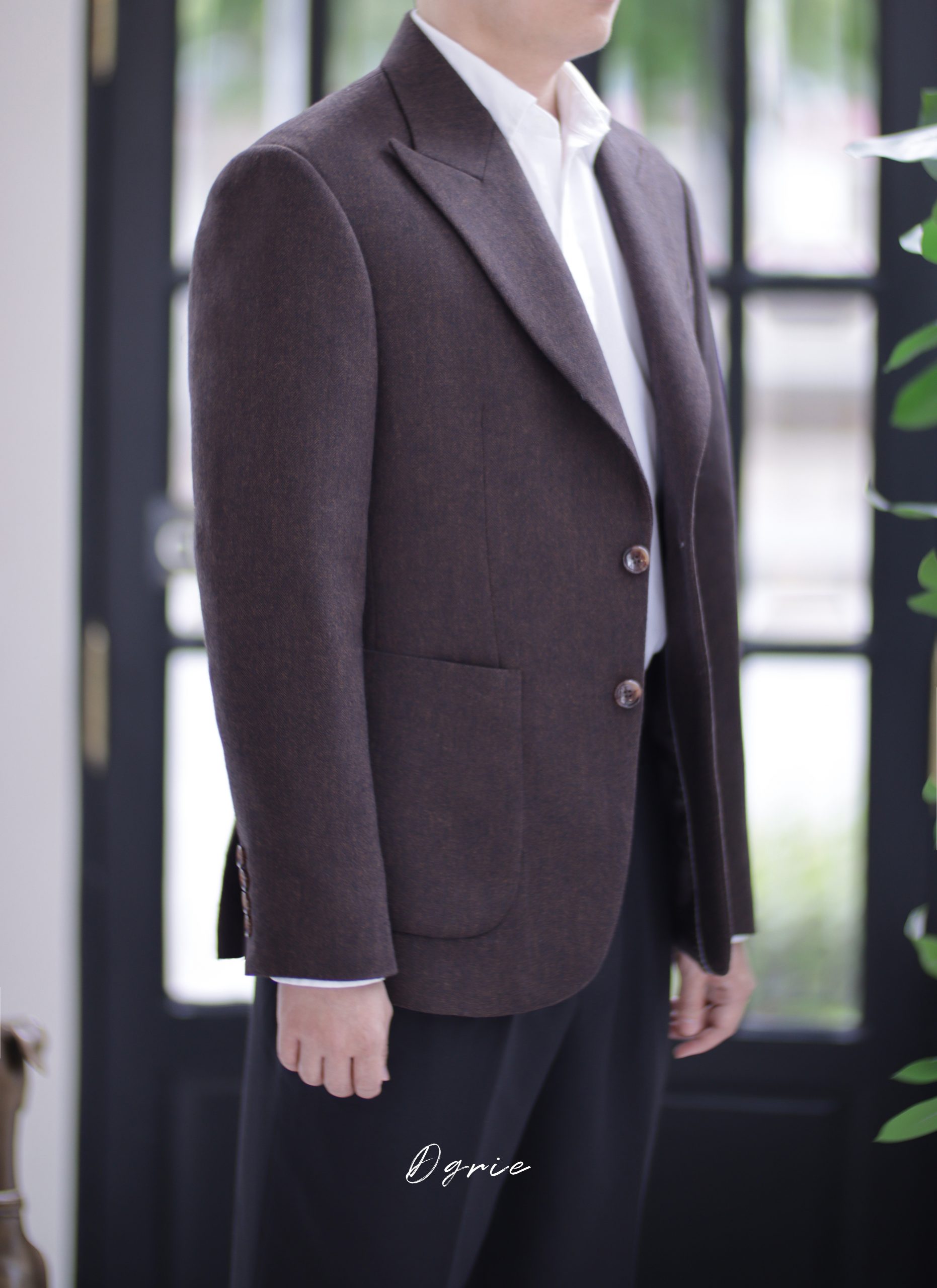 DGRIE ร้านตัดสูท Brown Flannel Sport Jacket