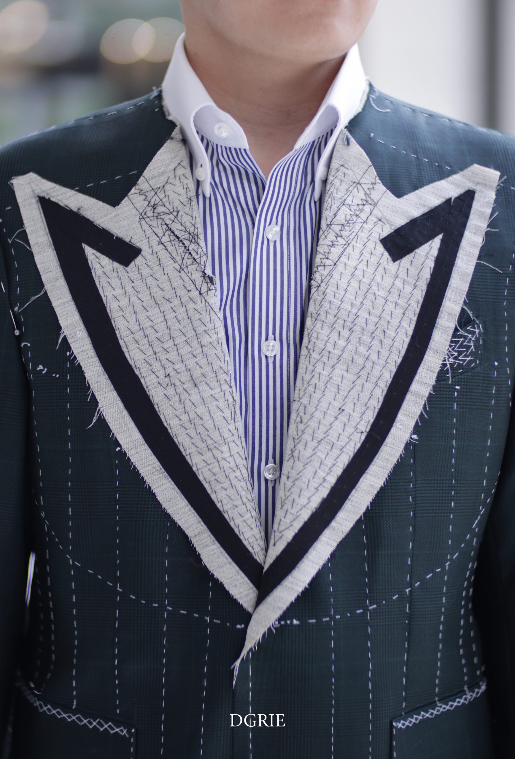 DGRIE - Fitting Classic Peak Lapel Full Canvas Suit