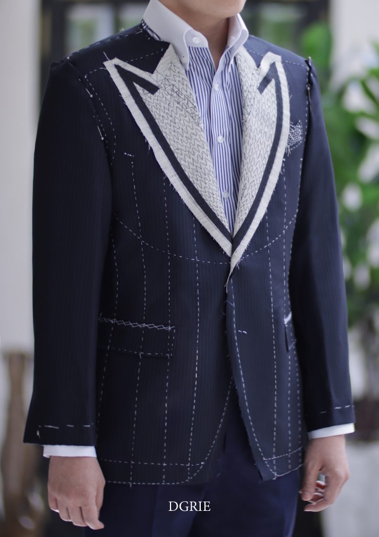 DGRIE - Fitting Classic Peak Lapel Full Canvas Suit 1 DGRIE - Fitting Classic Peak Lapel Full Canvas Suit
