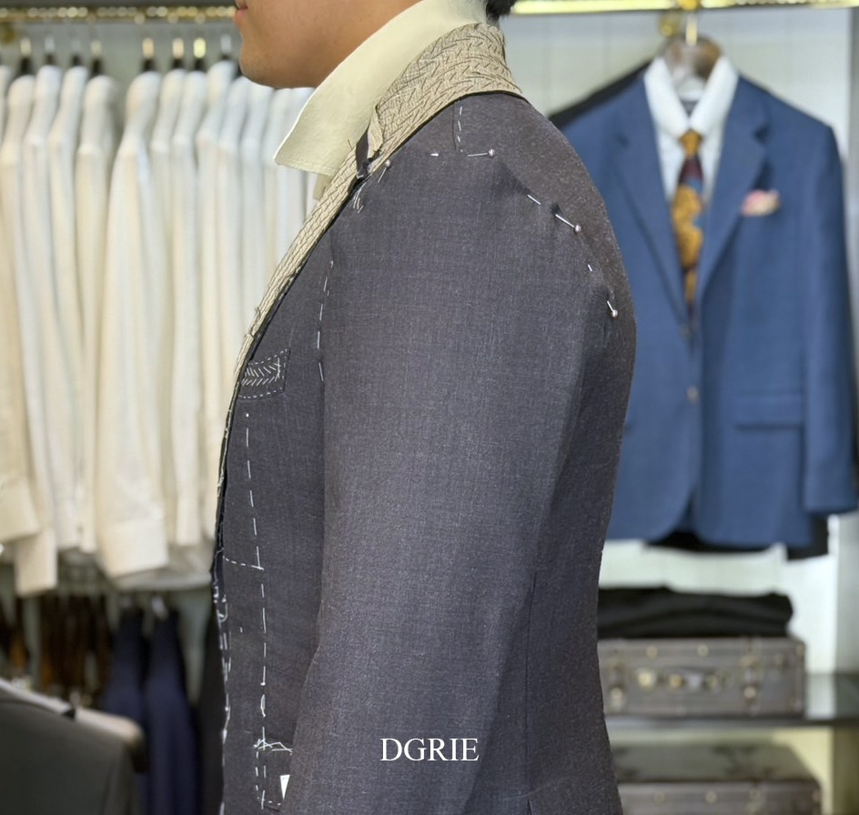 DGRIE - Fitting Full Canvas Slim Fit Classic Grey Wool Suits