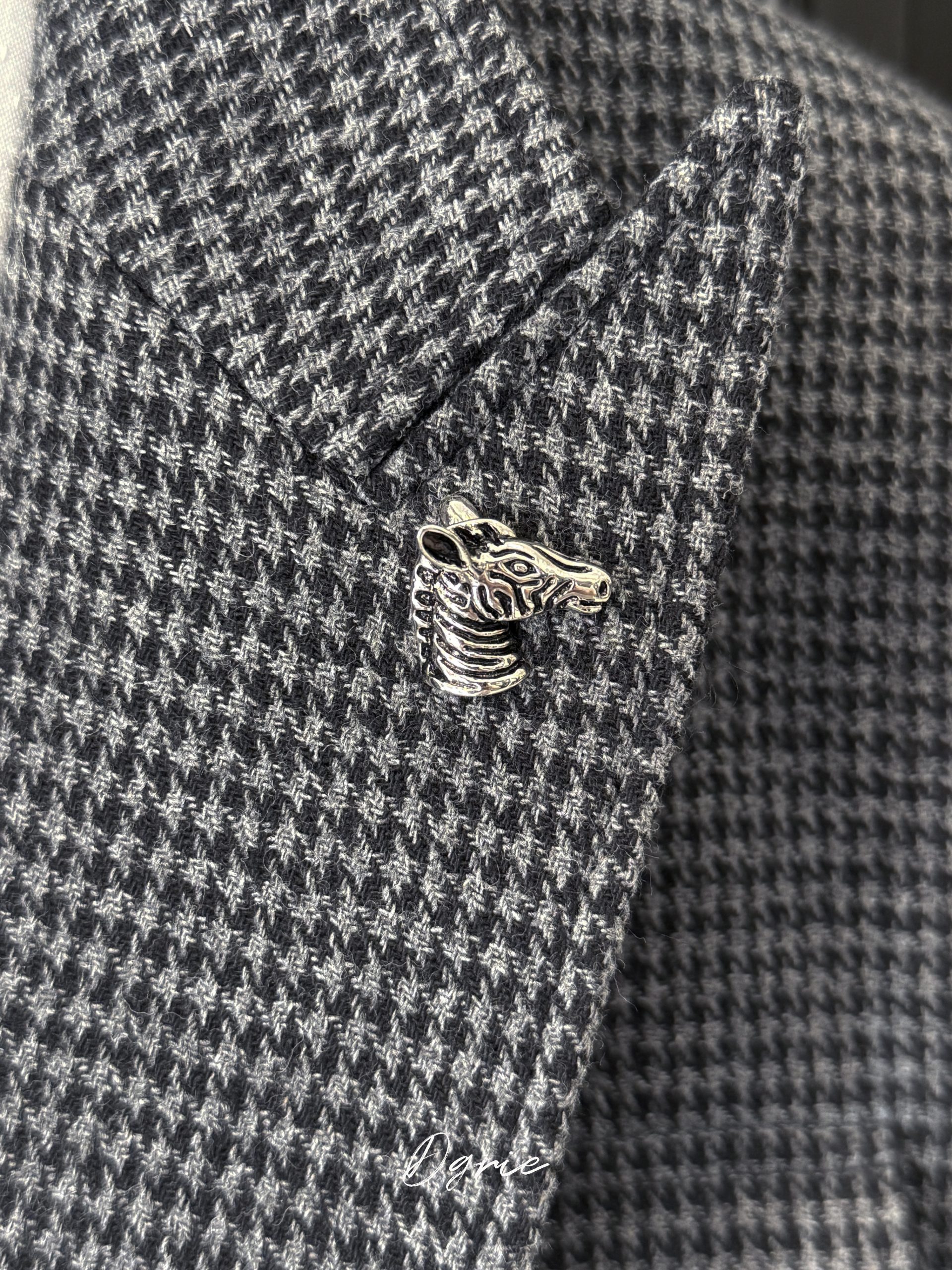 เสื้อซาฟารี DGRIE Flannel Houndstooth Safari jacket