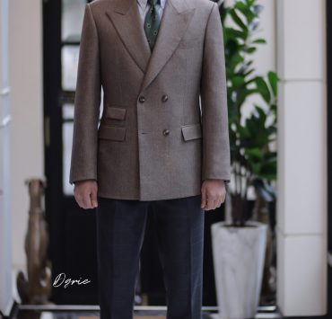 DGRIE Herringbone Double Breasted Suit