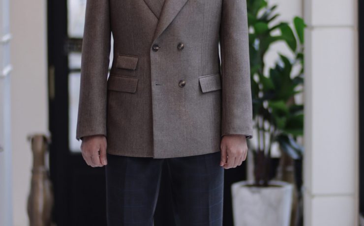 DGRIE Herringbone Double Breasted Suit