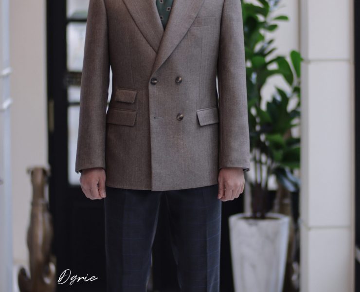 DGRIE Herringbone Double Breasted Suit