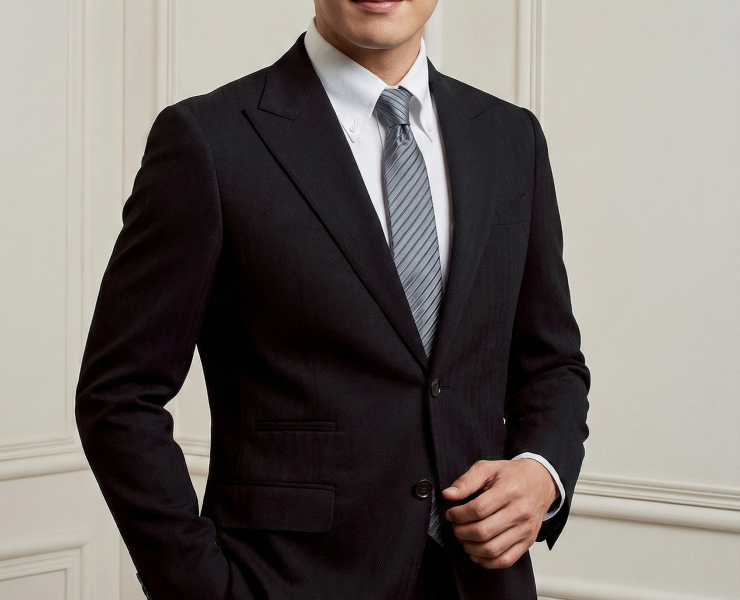 DGRIE Herringbone Hlaflining Peak Lapel Jacket