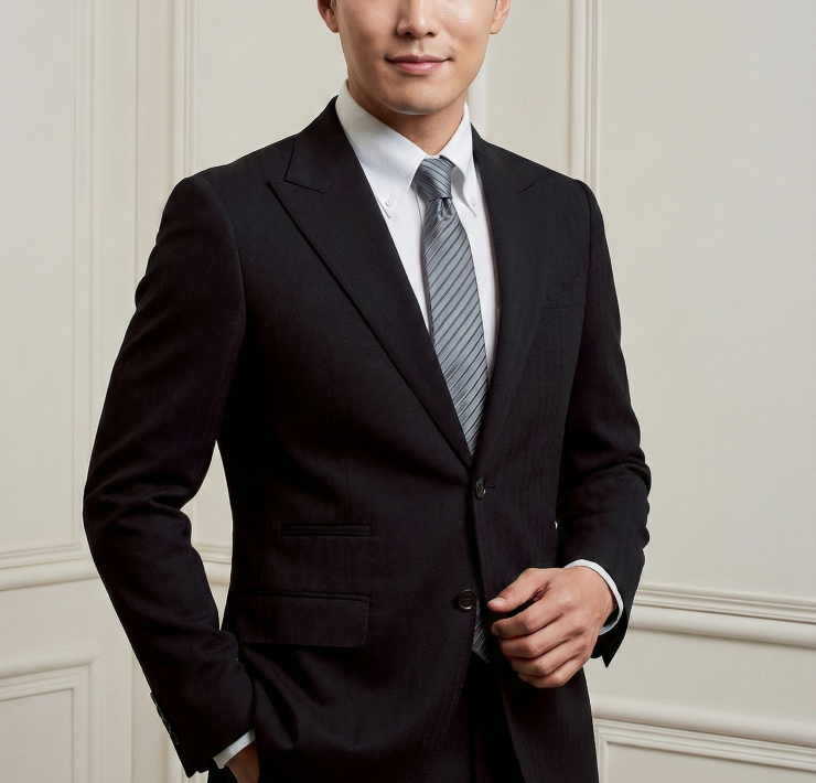 DGRIE Herringbone Hlaflining Peak Lapel Jacket