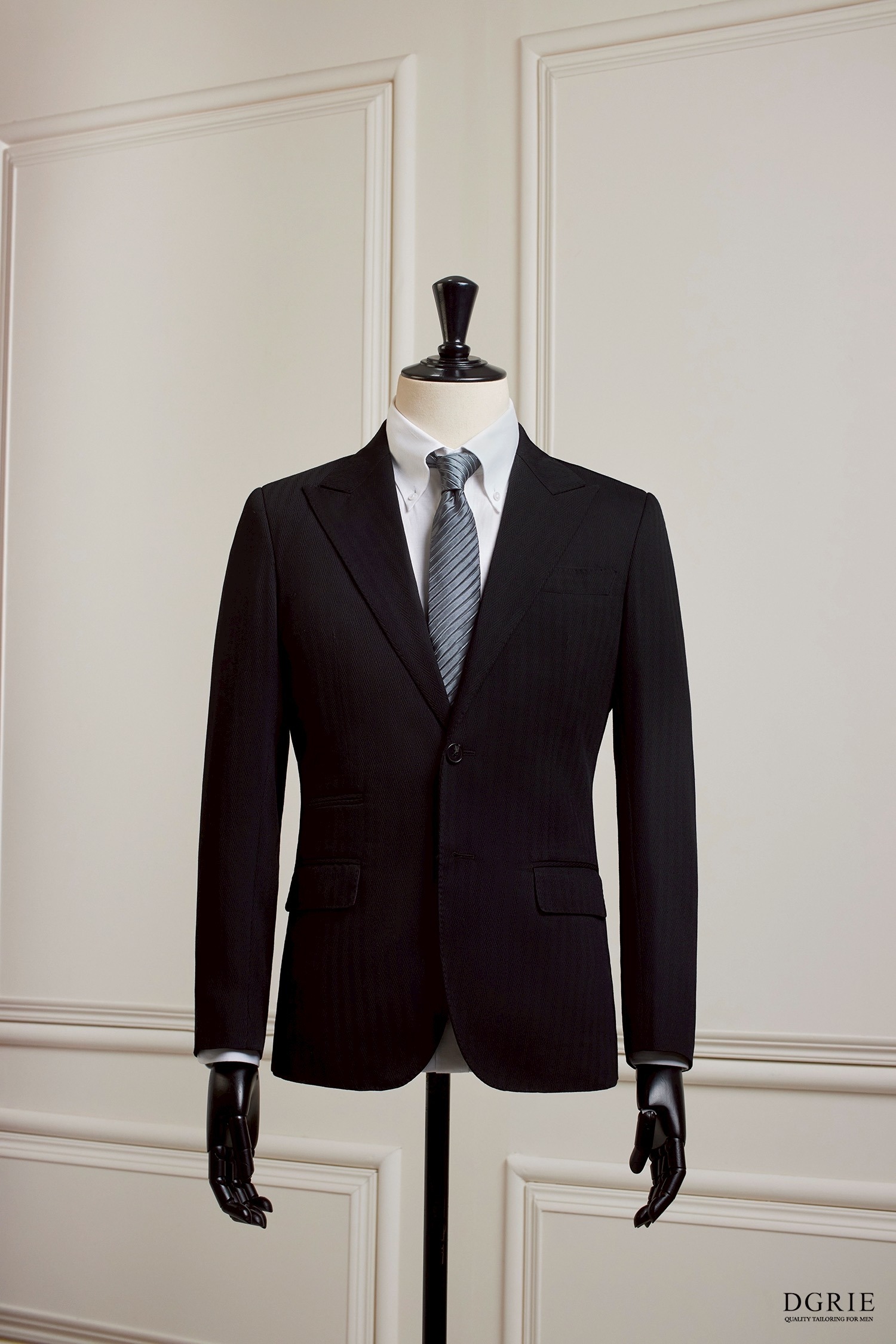 DGRIE Herringbone Hlaflining Peak Lapel Jacket