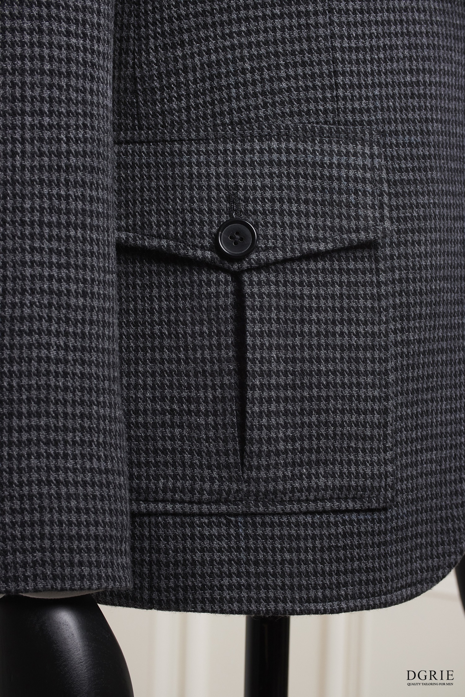 IMG_9754 Safari Jacket - Gray Houndstooth Flannel