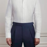 เสื้อเชิ้ตลินิน Urban classic One Piece Collar linen pocket shirt