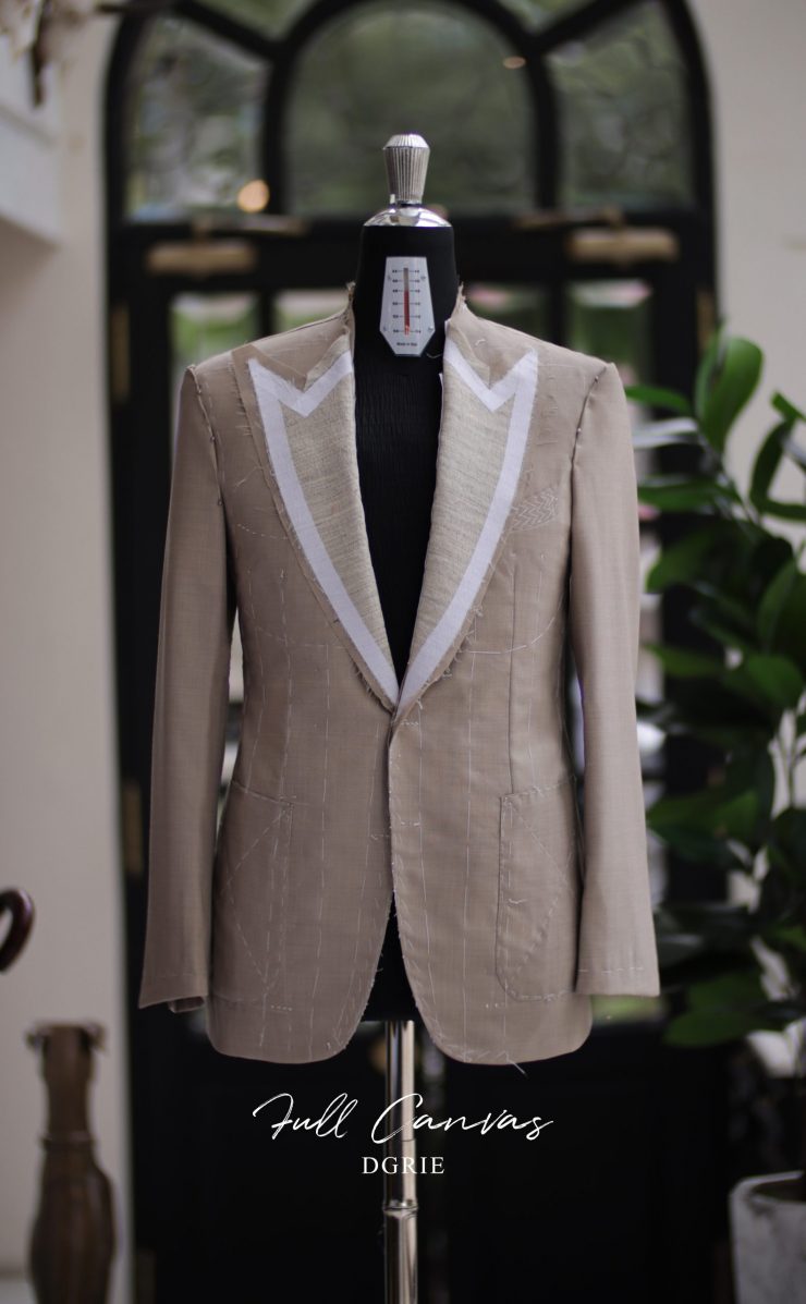 DGRIE - 1st Fitting Beige Full Canvas Suits