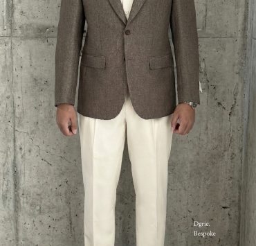 DGRIE - ตัดสูท Brown Herringbone Single Breasted Suits
