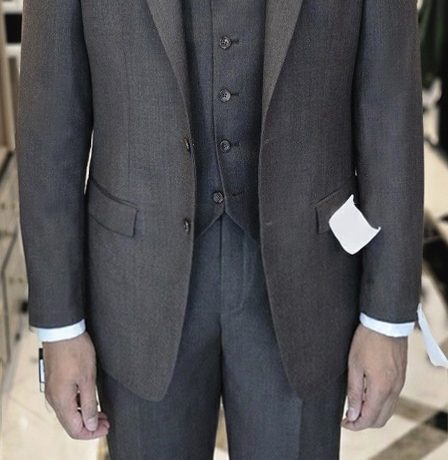 DGRIE - Dark Brown 3-Piece Notch Lapel Suit