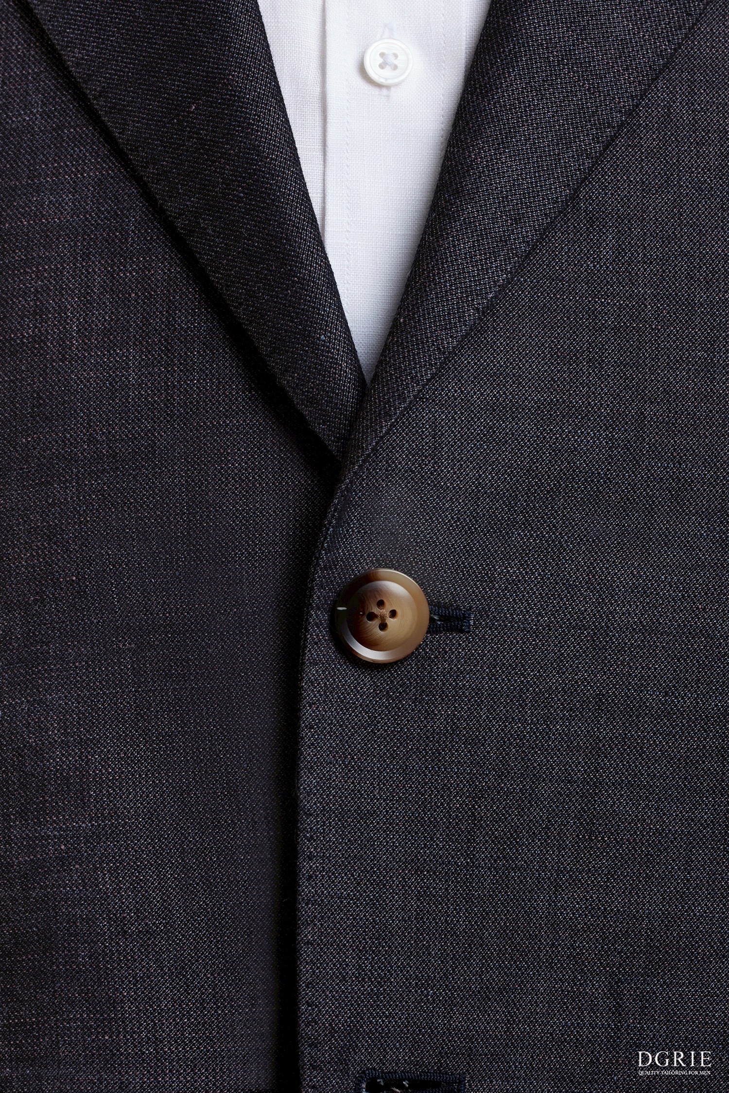 DGRIE - เสื้อสูท Midnight blue Wool&Silk Peak Lapel X Silver Pin Jacket