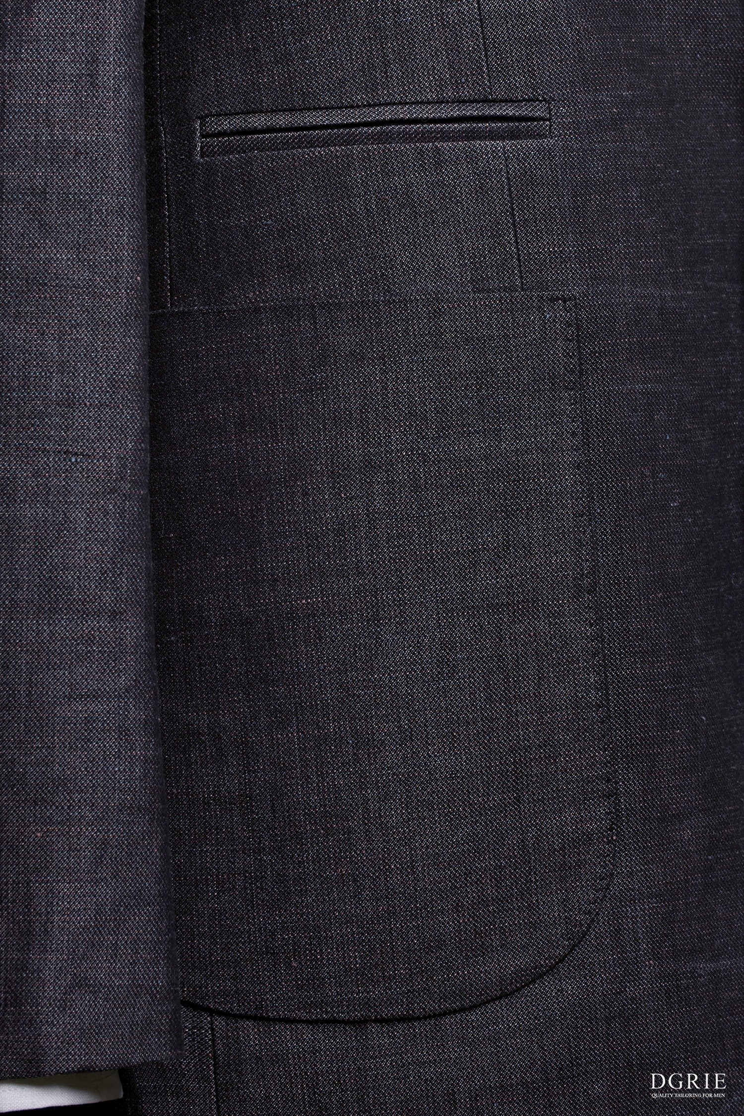 IMG_2358 DGRIE - เสื้อสูท Midnight blue Wool&Silk Peak Lapel X Silver Pin Jacket