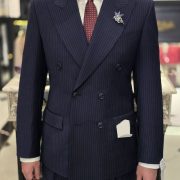 DGRIE - ตัดสูทลายทาง Navy Pinstripe Double-Breasted Suits