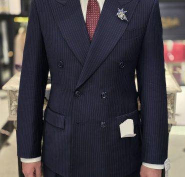 DGRIE - ตัดสูทลายทาง Navy Pinstripe Double-Breasted Suits