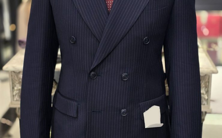 DGRIE - ตัดสูทลายทาง Navy Pinstripe Double-Breasted Suits