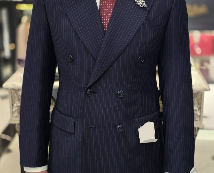 DGRIE - ตัดสูทลายทาง Navy Pinstripe Double-Breasted Suits