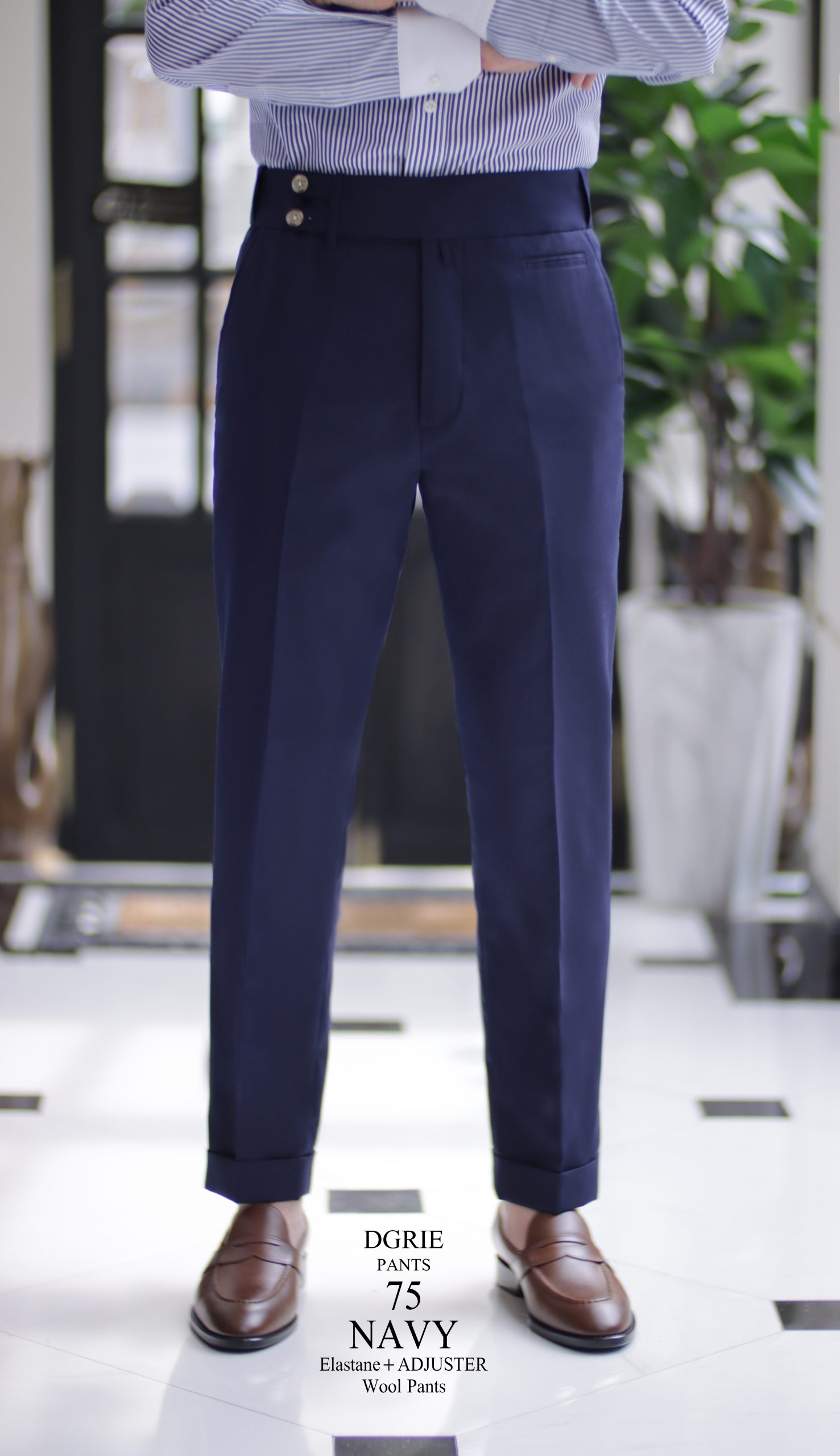 DGRIE PANTS 75 - Navy Multi Adjusters Pants