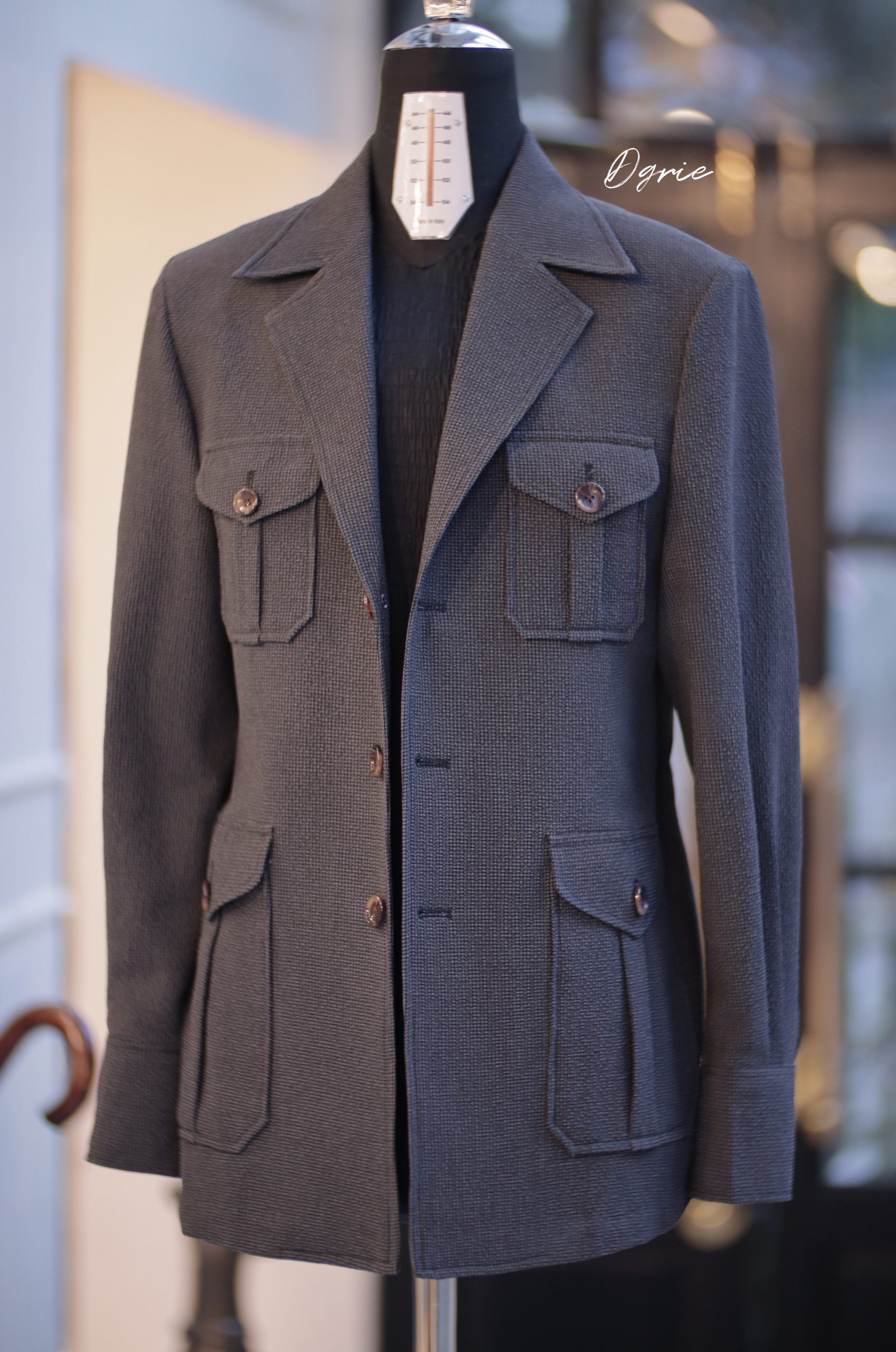 IMG_2723 copy DGRIE Seersucker Safari Jacket - Solid Seersucker