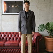 DGRIE Seersucker Safari Jacket - Solid Seersucker