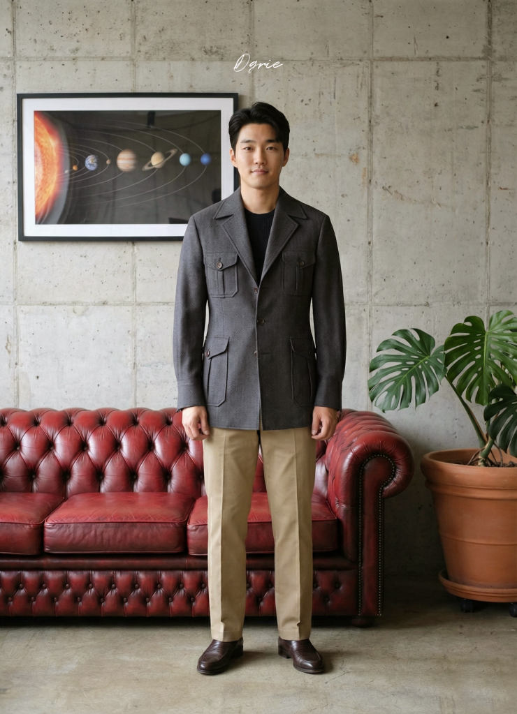 DGRIE Seersucker Safari Jacket - Solid Seersucker