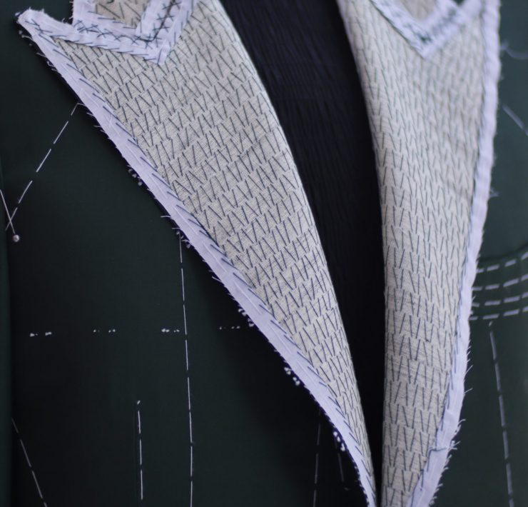 DGRIE - Full Canvas Green Suits ตัดสูทหางม้า ปกแหลม Peak Lapel