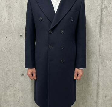 เสื้อโค้ท DGRIE Navy Blue Double breasted Overcoat