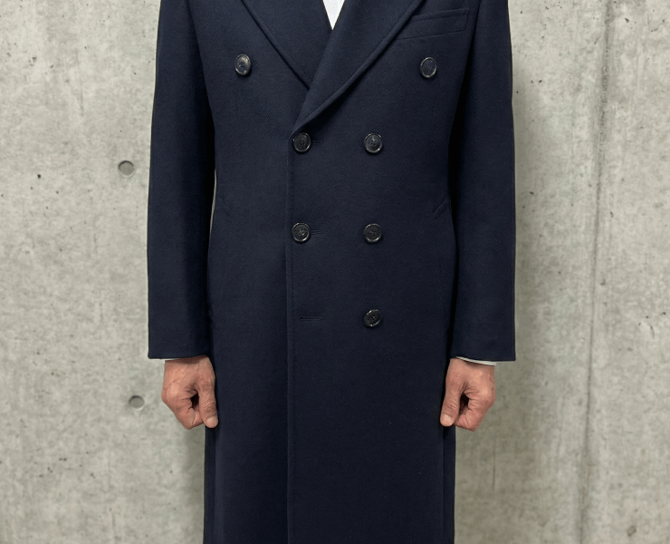 เสื้อโค้ท DGRIE Navy Blue Double breasted Overcoat