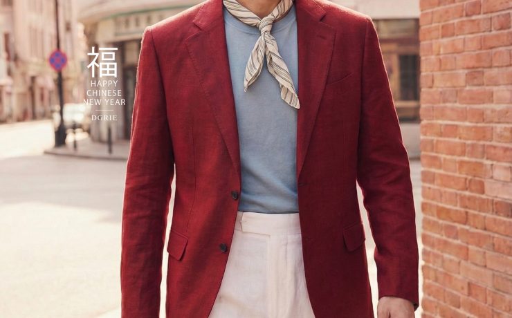 DGRIE Red Linen Full Lining Sport Jacket 56 DGRIE Red Linen Full Lining Sport Jacket