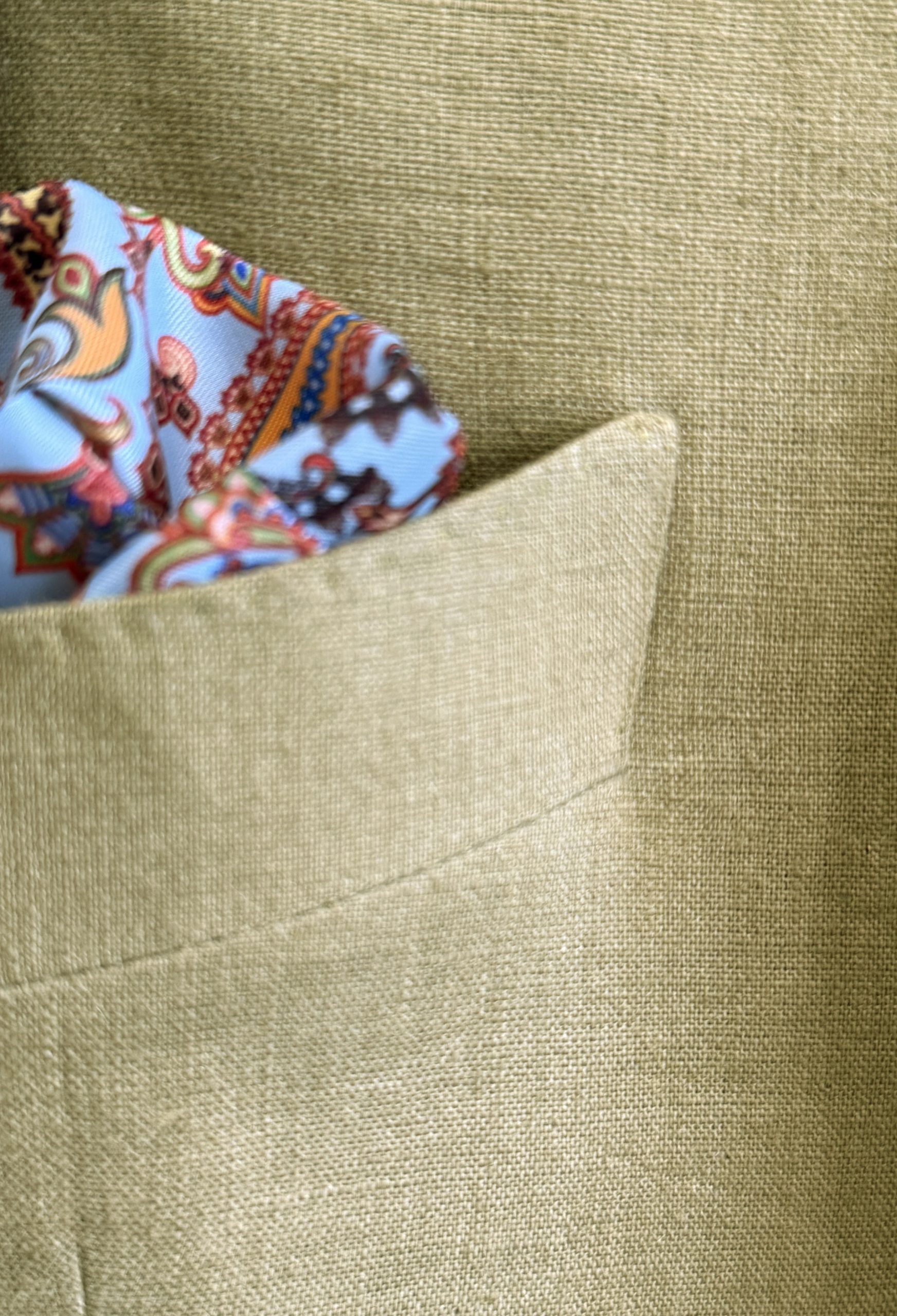 Olive Green Poland Linen Sport Jacket